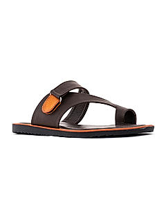 Khadim Brown Slip On Sandal for Men