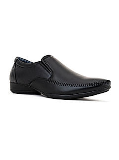 Khadim Black Leather Slip On Formal Shoe for Men