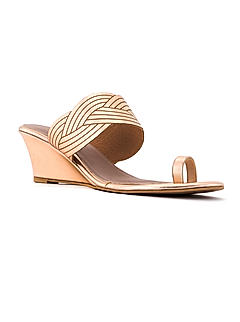 Cleo Rose Gold Heel Slip On Sandal for Women