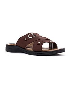 KHADIM Brown Casual Slip On Sandal for Men (7400424)