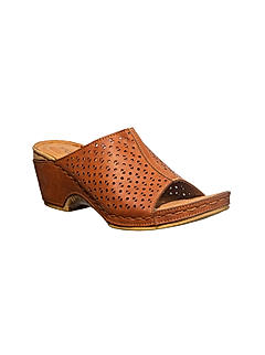 Sharon Brown Mule Heel Sandal for Women