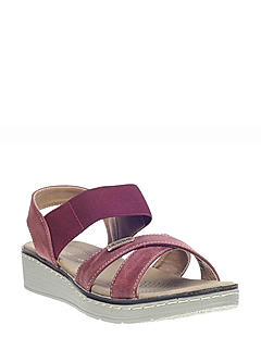 Sharon Maroon Flat Sandal for Women