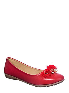 Cleo Red Ballerina for Women