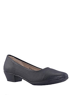 Khadim Black Leather Pump Shoe Heels for Women