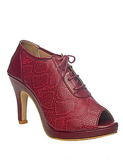 Cleo Maroon Peep-Toe Heel Sandal for Women