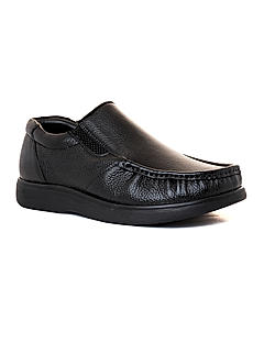 KHADIM British Walkers Black Leather Formal Slip On Shoe for Men (8885406)