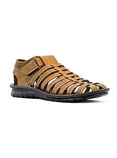 Khadim Tan Fisherman Sandal for Men