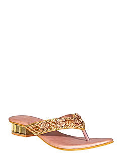 Khadim Pink Heel Slip On Sandal for Women