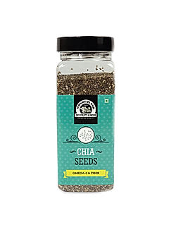 Wonderland Foods - Healthy & Tasty Lightly Roasted Chia / Sabza Seeds 200g Re-Usable Jar | Seeds For Eating | Immunity Booster Diet | Protein and Rich in Fibre