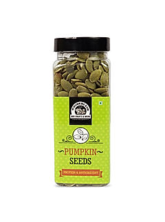 Wonderland Foods - Healthy & Tasty Lightly Roasted Pumpkin / Kaddu Seeds 200g Re-Usable Jar | Seeds For Eating | Immunity Booster Diet | Protein and Rich in Fibre