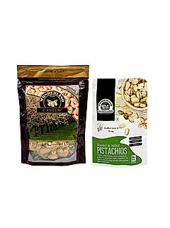 Raw Cashews 200gm + Roasted & Salted Pistachios 100gm