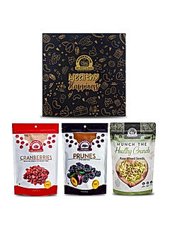 Wonderland Foods - Dry Fruits Gift Box 400g Pouch | Mixed Seeds 200g, Sliced Cranberries 100g And Prunes 100g | Gift For Family | Corporate Gift Combo