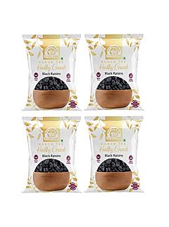 Wonderland Foods - Black Raisin (Kishmish) Dried Grapes 1Kg (250g X 4) Pouch | Kali Kishmish Healthy Nutritious & Delicious | Rich in Iron & Vitamin B | Healthy Sweet Treats
