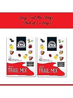 Wonderland Foods Premium Quality Spicy Trail Mix, 400g (Pack of 2 x 200g)