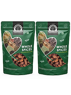 Wonderland Foods - Whole Spices Black Cardamom Whole 500g (250g X 2) Pouch | Badi Elaichi | Sabut Elaichi | Anitoxidants, Vitamin C, Dietary Fibre