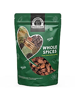 Wonderland Foods - Whole Spices Black Cardamom Whole 250g Pouch | Badi Elaichi | Sabut Elaichi | Anitoxidants, Vitamin C, Dietary Fibre