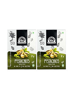 Wonderland Foods - Premium California Roasted & Salted Pistachios 400g (200g X 2) Box | Gluten & GMO Free | Super Crunchy, Delicious & Healthy Nuts