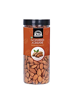 Wonderland Foods - Natural Raw Hand Picked Bold Premium California Almonds 500g Re-Usable Jar Pack | Badam Giri | Nutritious & Delicious High in Fiber & Boost Immunity | Real Nuts | Gluten Free