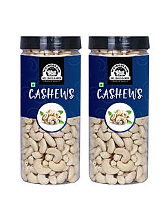 Wonderland Foods - Natural Raw Whole Kaju (W320-Grade) 900g (450g X 2) Re-Usable Jar | Dry Fruit Whole Cashew W320 | Whole Cashew Nut | Gluten & GMO-Free | Delicious & Healthy Nuts