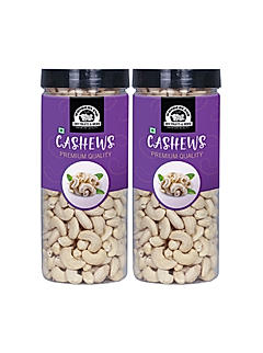 Wonderland Foods - Natural Raw Whole Kaju (W240-Grade) 1Kg (500g X 2) Jar | Dry Fruit Whole Cashew W240 | Whole Cashew Nut | Gluten & GMO-Free | Delicious & Healthy Nuts
