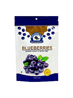 Wonderland Foods - Californian Whole & Dried Blueberry 150g Pouch | Vegan, Non-GMO & No Preservatives | Healthy & Tasty Ideal For Snacking | No Added Sugar