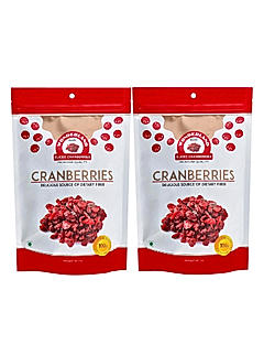 Wonderland Foods - Premium Californian Dried and Sliced Cranberries 400g (200g X 2) Pouch | Real dried fruit | High Antioxidants, Dietary Fiber | Healthy Treats | No Added Sugar