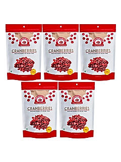 Wonderland Foods - Premium Californian Dried and Sliced Cranberries 1Kg (200g X 5) Pouch | Real dried fruit | High Antioxidants, Dietary Fiber | Healthy Treats | No Added Sugar