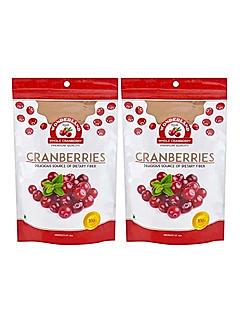 Wonderland Foods - Premium Californian Dried and Whole Cranberries 400g (200g X 2) Pouch | Real dried fruit | High Antioxidants, Dietary Fiber | Healthy Treats | No Added Sugar
