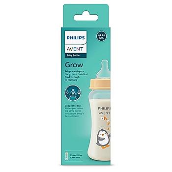 Avent- Grow Feeding Anti Colic Bottle for Babies aged 6 months and above | 330ml | Pack of 1 | BPA Free | SCF064/01