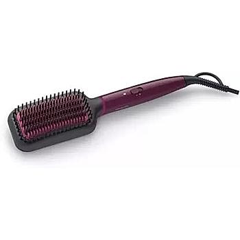 Hair Straightening Brush-with Silk Protect Technology I Naturally Straight hair in 5 Mins I  BHH730/00
