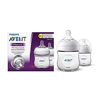Avent Natural Bottle - | Ideal for 0 Month+ | New Born Flow | BPA Free | 125ml Pack of 2 | SCF030/20