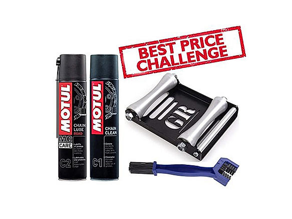 GRoller Large with Chain Clean Brush and Motul C1 C2 400 ml