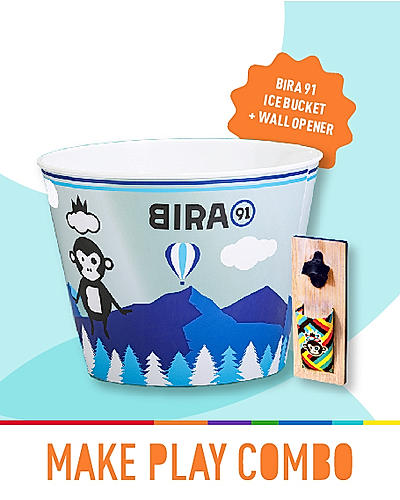 Light Mascot Party Ice Bucket & Get Set Boom Wall Opener