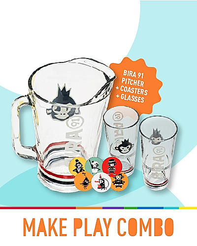 Pitcher & Coaster Multipack : Set of 6 & Glass - set of 2