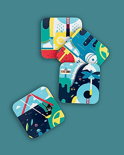 Coasters (Set of 4) - Surf's Up