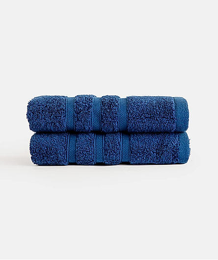 Kalpavriksha 550 gsm 100% Organic Cotton Soft & Fluffy Blue Hand Towel