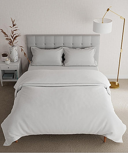 Mussette 600 TC 100% Cotton Ultra Luxurious White Solid Print Double Comforter