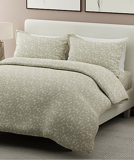 Nature Bouquet 100% Cotton 300 TC Grey Floral Print Scented King Bedsheet with 2 Pillow Covers (Jasmine Fragrance)