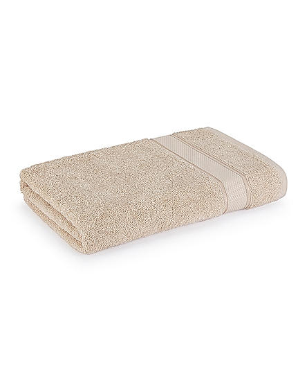 Luxe Loom 100% Cotton 550 GSM Bath Towel - Soft Sand (Beige)