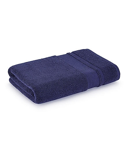 Platinum Pulse 100% Cotton 625 GSM Bath Towel - Navy Blue