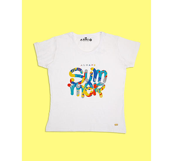Always Summer Multicolour Print T-shirt - White
