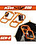 CRASH GUARD (PAIR) - Orange for KTM DUKE 200 Gen 2