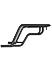 EXTENDED TOP RACK WITHOUT PLATE - Black for Royal Enfield - CONTINENTAL GT