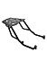 GRAND PITSTOP Extended Top Rack with Plate for HARLEY DAVIDSON X 440 Black