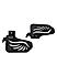 PILLION RIDER FOOTREST (PAIR) - Black for Royal Enfield - SCRAM 411