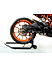 Non-Dismantable Universal Rear Paddock Stand with Skate Wheels - Black - (Bike Wt upto: 350 kgs)
