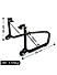 Non-Dismantable Universal Rear Paddock Stand with Skate Wheels - Black - (Bike Wt upto: 350 kgs)