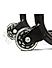 Non-Dismantable Universal Rear Paddock Stand with Skate Wheels - Black - (Bike Wt upto: 350 kgs)