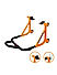 Dismantable Rear Paddock Stand with Skate Wheels - Black + Orange - (Bike Wt upto: 450 kgs)
