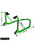 Non-Dismantable Universal Rear Paddock Stand with Skate Wheels - Green - (Bike Wt upto: 350 kgs)